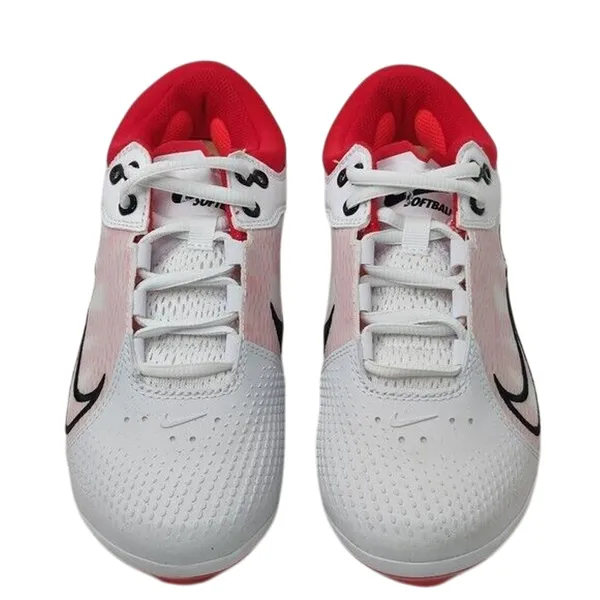 Nike Hyperdiamond React 4 Pro White Red Softball Cleats Sz 5.5 - Image 2
