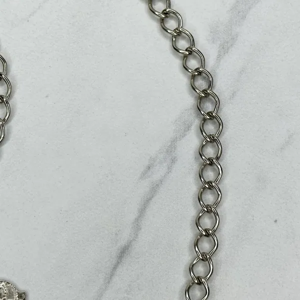 Skinny Dime Silver Tone Belly Body Metal Chain Link Belt OS One Size - Image 9