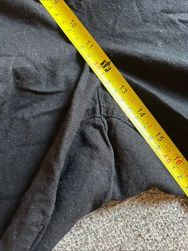 Old Navy Women's Black Cropped Elastic Waist Summer Linen Tapered Pants | Sz XL - Image 9