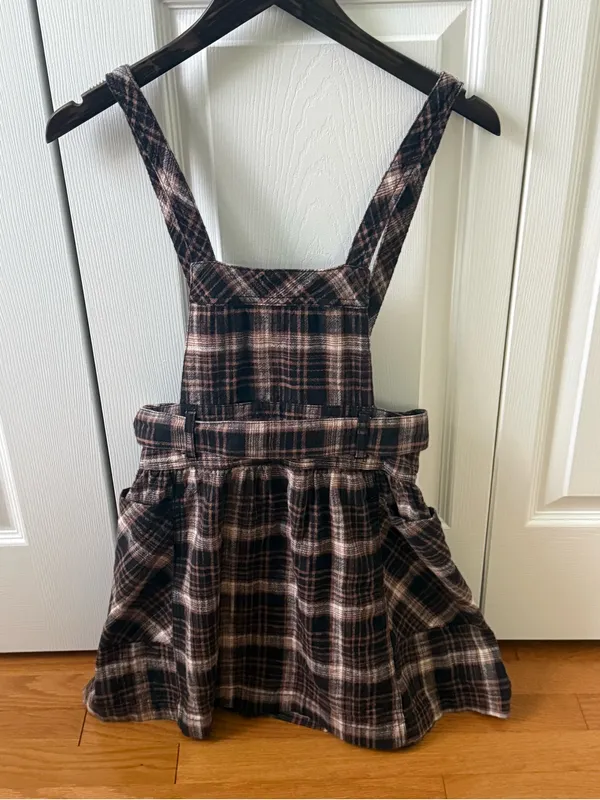 Free People Clover Pinafore Dress in Neutral Combo - Image 2