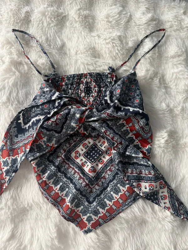 Honey and Sparkle Bandana Tie Top - Image 3