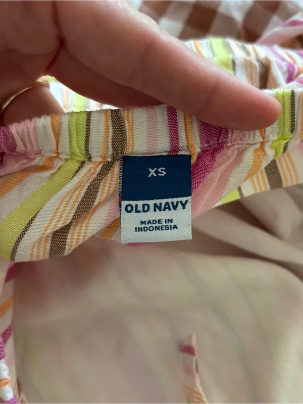 Old Navy Colorful Striped Romper with halter neck - Image 4