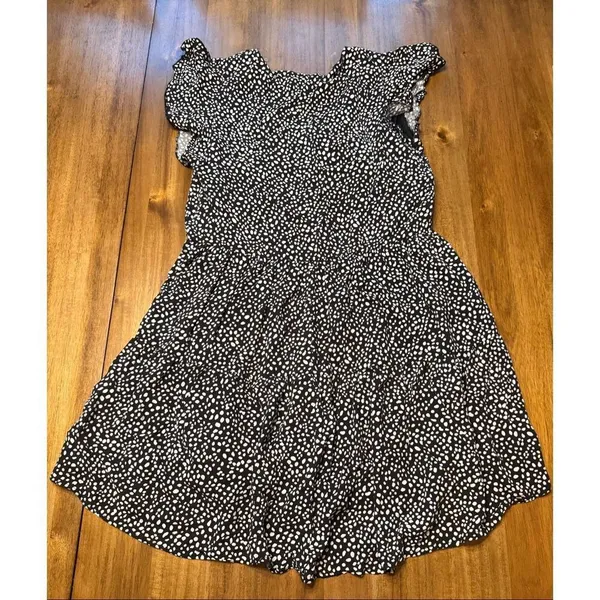Altar'd State Black White Polka Dot Tiered Fit & Flare Mini Dress Size XS - Image 3