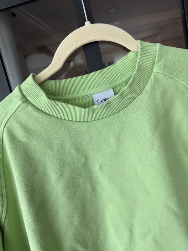 Outdoor Voices crewneck Jade Terry Green Sweatshirt Pullover Top lime - Image 7