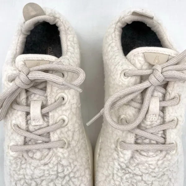 Allbirds Wool Sneakers Runner Fluffs White Merino Wool Athletic Shoes US Size 9 - Image 5