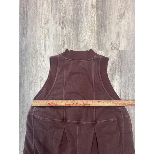 Daily Practice Anthropologie Canyon Sleeveless Romper Brown Mineral Wash Medium - Image 6