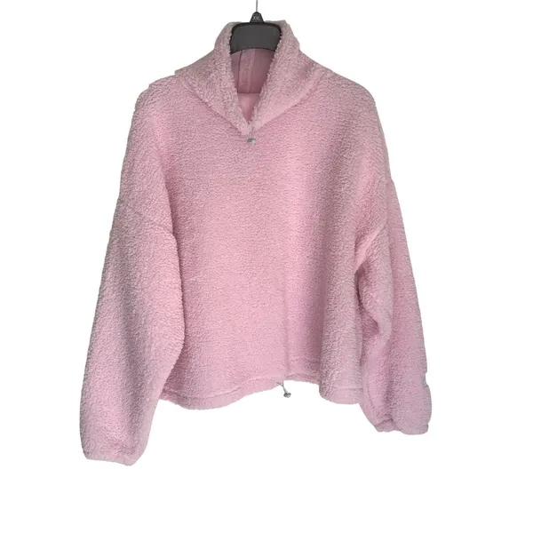 Levis Size XL Womens Pink Sherpa Fleece Pullover Jacket - Image 5