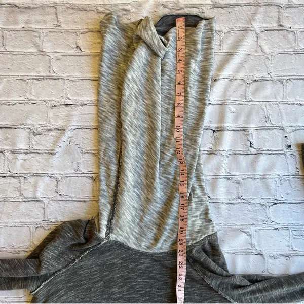 Free People Beach Turtleneck Sweatshirt Grey One Size Womens Loose Oversized - Image 10