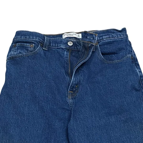 Abercrombie & Fitch Women 90s Straight Denim‎ Jeans Ultra High Rise Size 28 - Image 3