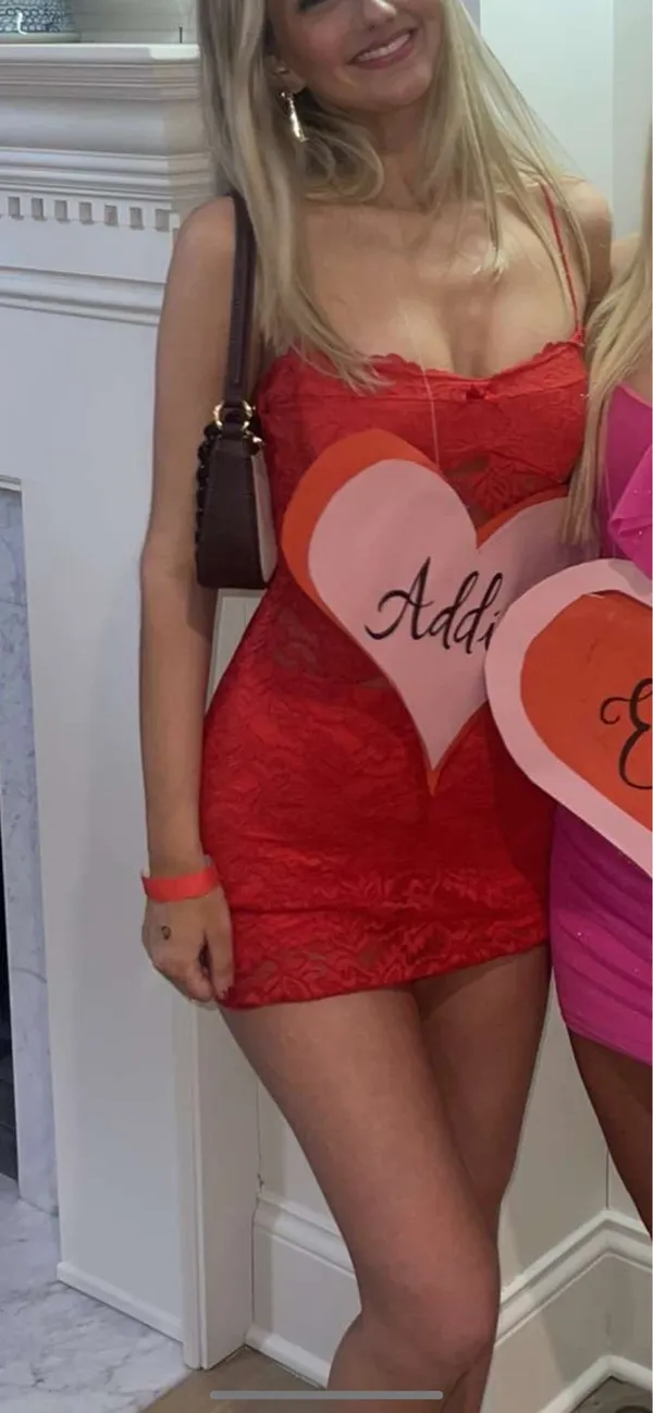 That’s So Fetch Only Mini See Through Dress Red - Image 3