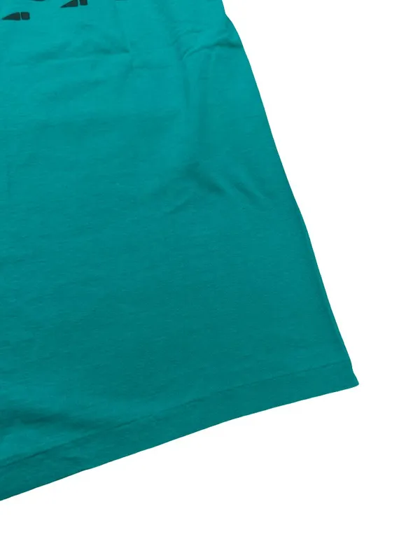Hanes Teal Graphic Dog Print Vintage 1989 Tee Shirt M. Stewart Large Women's - Image 10