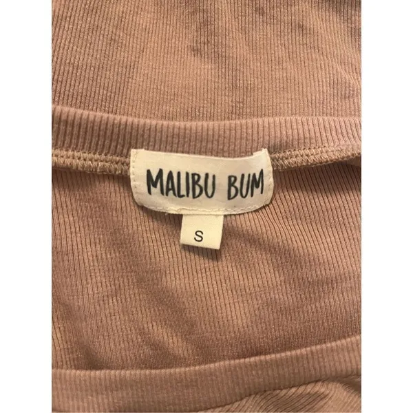 Malibu Bum Tan Ribbed‎ V-Neck Long Sleeve Shirt - Image 3