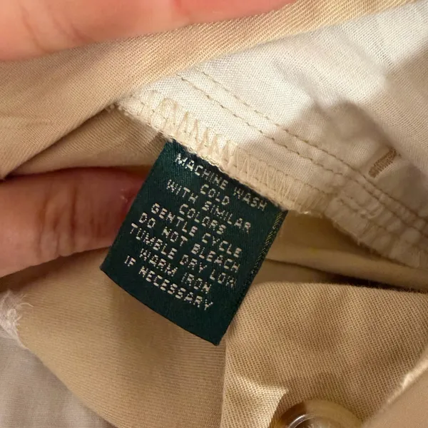 LAUREN RALPH LAUREN Chino Beige Workwear Mid Rise Straight Trousers Sz 8 - Image 6