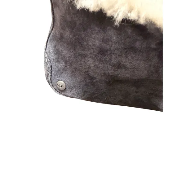 UGG Australia Women's Elana‎ Slipper Sheepskin Lined Moccasin Dark Gray Size 7 - Image 7