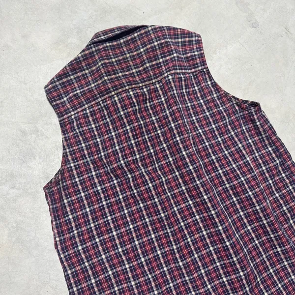 Abercrombie & Fitch Button Down Shirt Vest Women's SZ M Vintage Y2K 100% Cotton - Image 6
