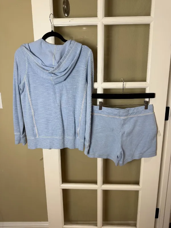 Tommy Bahama Waffle Knit Tobago Bay Full Zip Hoodie & Shorts Set Size XS/Small - Image 9