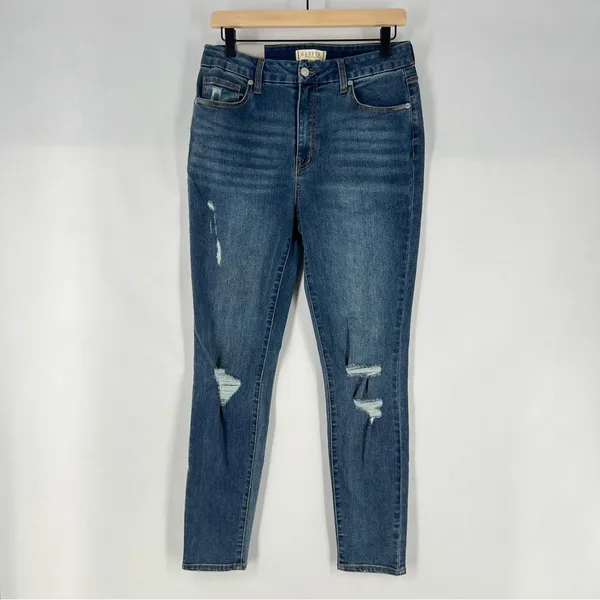 Harper Heritage Core Stretch Ripped Distressed Knees High Rise Skinny Jeans‎ - Image 2