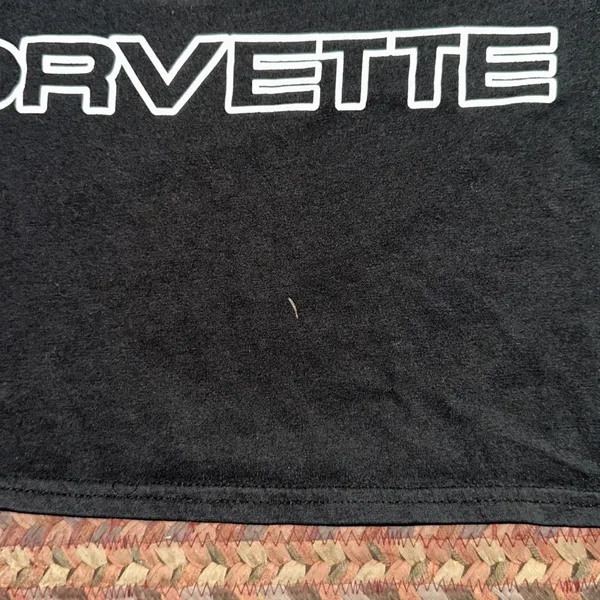 RETRO CORVETTE CHEVY CHECKERED SLEEVE CROP TEE Black - Image 2