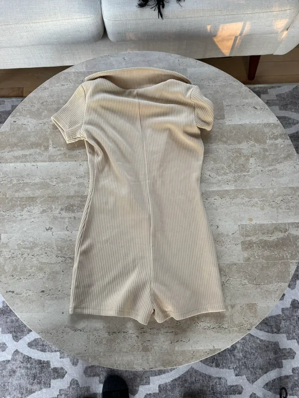 Edikted Lucia Ribbed Romper - Image 3