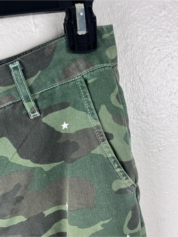 SUNDRY No. 95 Green Camo Stars Joggers Size 27 Casual Glamping Boho Hunting - Image 10