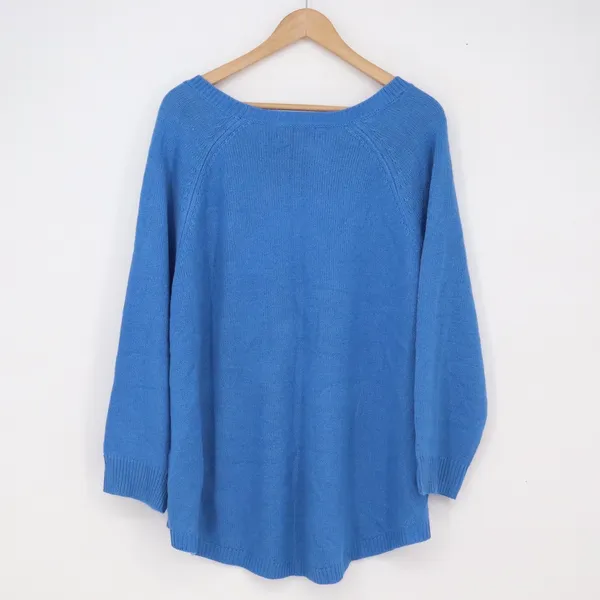Sag Harbor Sweater Womens XL Sapphire Blue Diamond Cable Knit NEW - Image 6