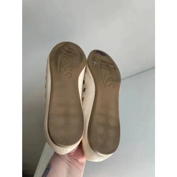 Women's Bass Rachel White Eyelet‎ Ballet Flats Size 9.5 M EUC - Image 6