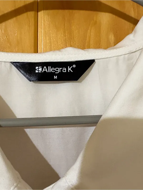 Allegra K Peter Pan collar blouse. Size M. White Size M - Image 6