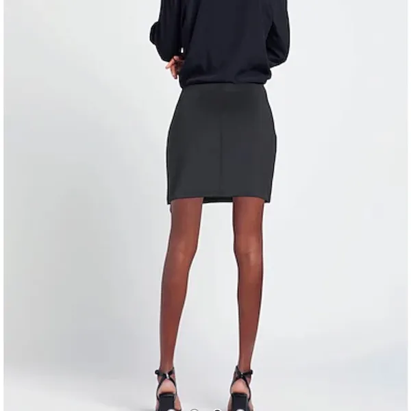 Amanda Uprichard Black Grommet Lace Up Side Biker Gothic Rocker Mini Skirt L - Image 7