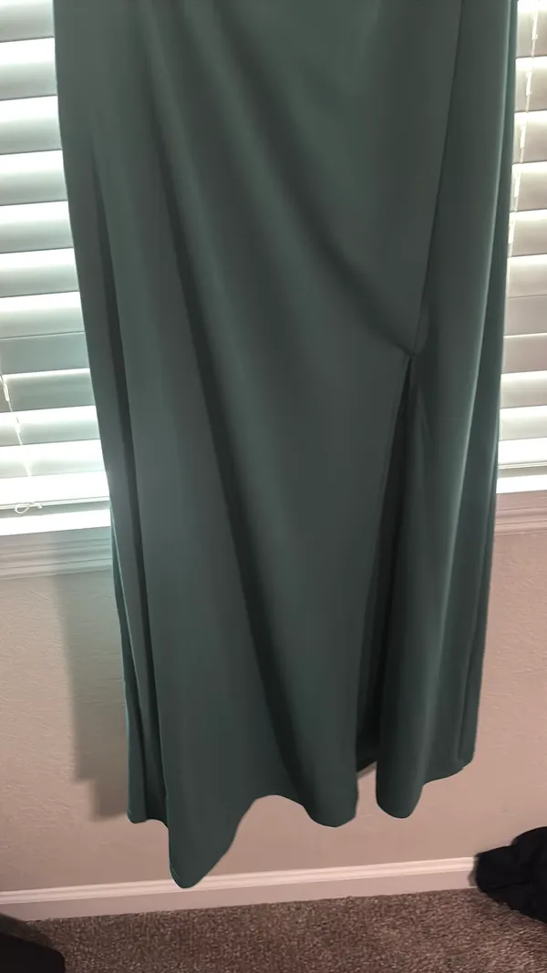 Birdy Grey One shoulder teal dress - Image 3