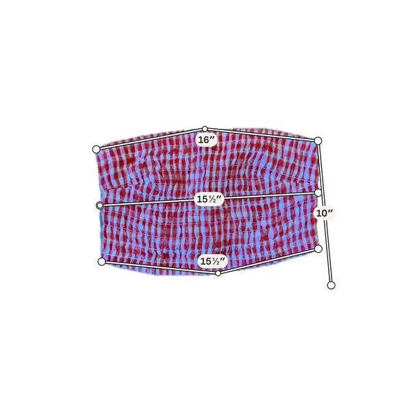 Universal Thread NWT  red gingham smocked tube top M - Image 3