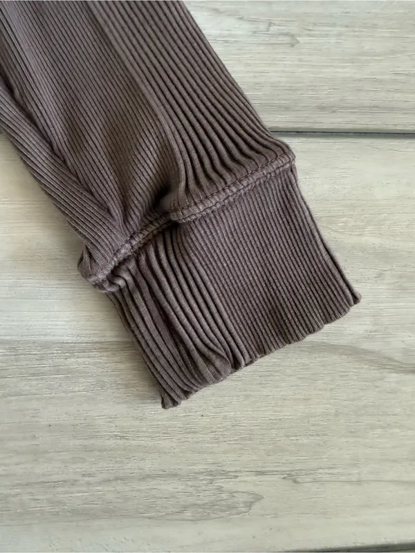 Aerie Road Trip Long Sleeve Henley Top Brown XL NWT - Image 5