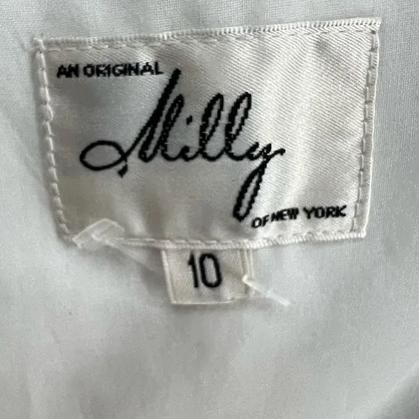 Milly New York Emalina Dress 10 White Floral‎ Eyelet Strapless Lined Chic Modern - Image 12