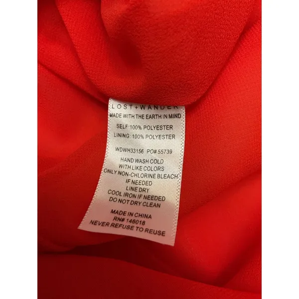 Lost + Wander Sweet Envie Midi Slip Dress Size M Satin Ruffled NWT Square Neck‎ - Image 11