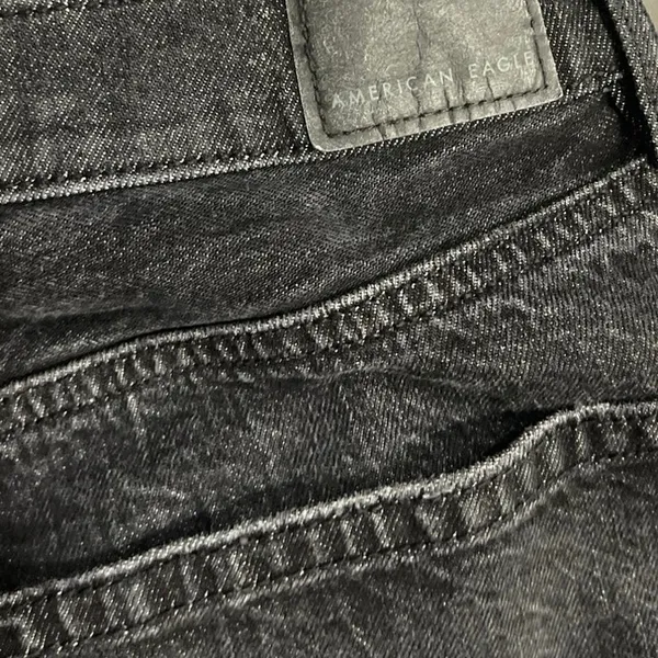 American Eagle Outfitters High Waisted Jeans 2 Short Relaxed Straight Leg Baggy - Image 4