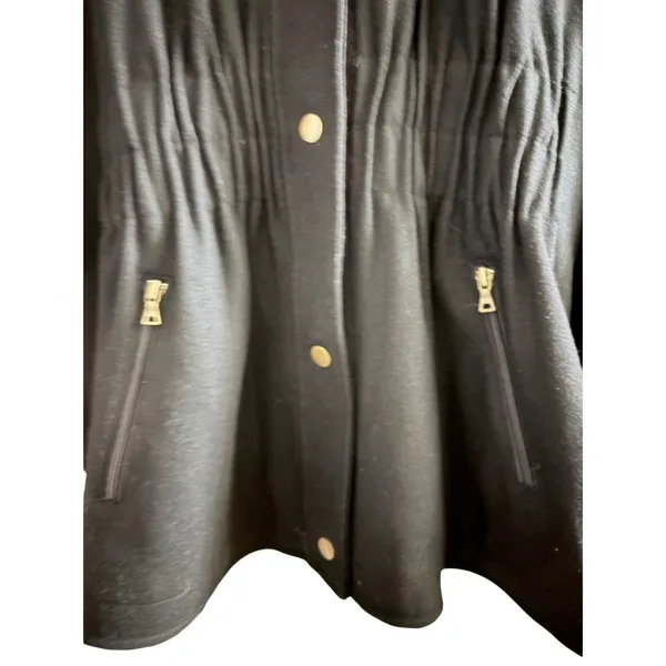 Moda International Hooded Wool Blendd Cape Coat Poncho - Image 5