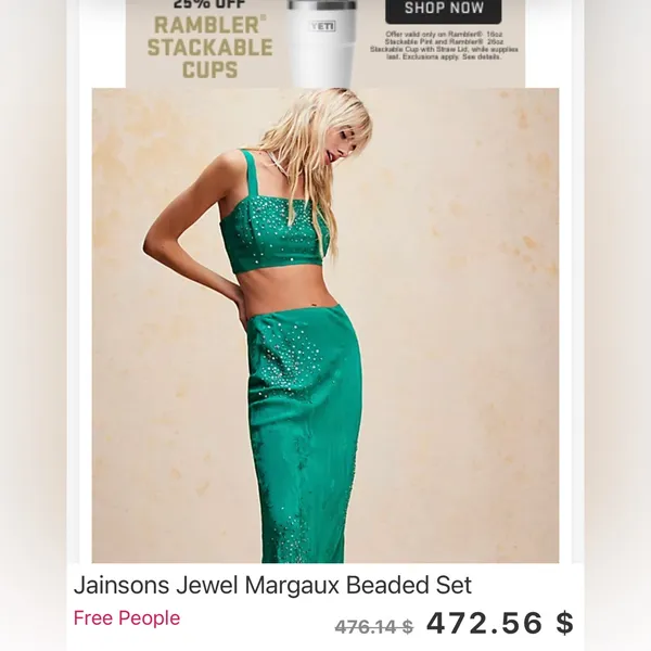 Free People Jainsons Jewel Margaux Beaded Set Size S. B15 - Image 7