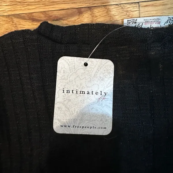 Free People intimately free sheer black shirt - Image 2