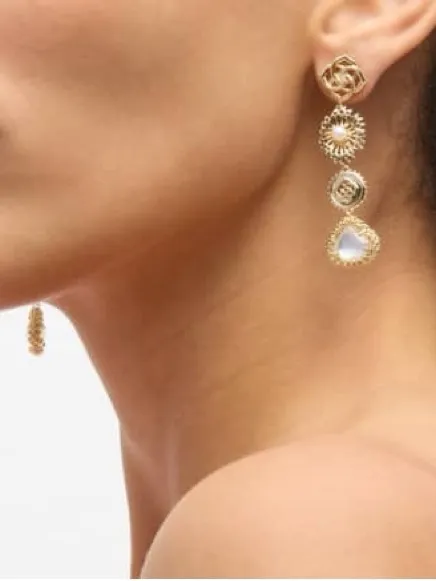 Kendra Scott Brielle Linear Statement Earrings Gold - Image 8