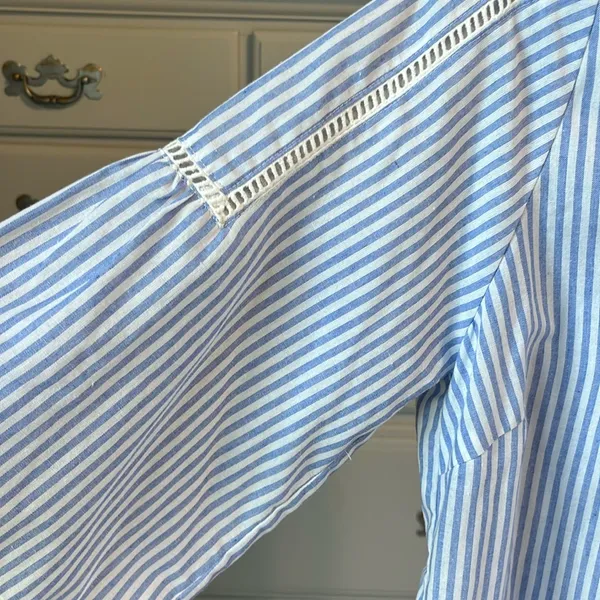 Blue Striped Women's Top New - Image 5