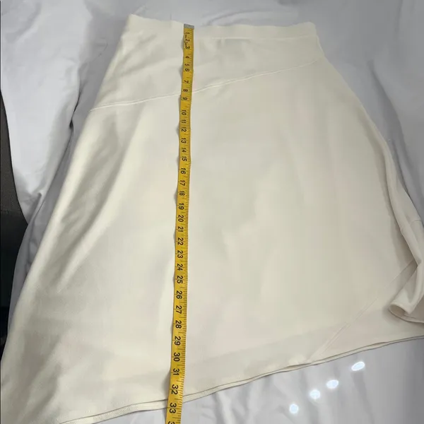 DKNY Cream Asymmetrical Midi Skirt - Image 3