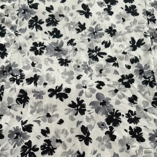 Black and white ditsy floral Y2K goth lace trim slip dress siz M spaghetti boho - Image 13