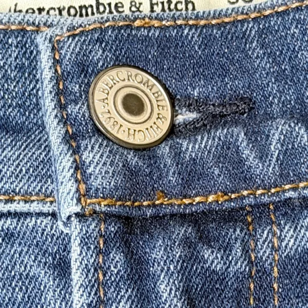 Abercrombie & Fitch Straight Jeans Women Sz 16L Blue Ultra High Rise Stretch - Image 5