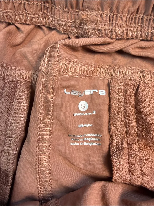 Brand 8 Rust Shorts with Elastic Waist and Drawstring Brown - Image 2