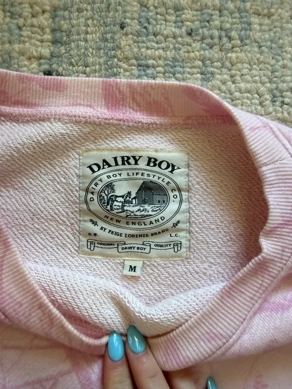 Dairy boy pink camo crewneck - Image 3