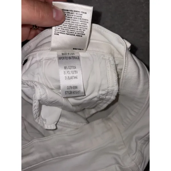 Agolde Sophie Crop Jeans Size 26 White Skinny Distressed - Image 4