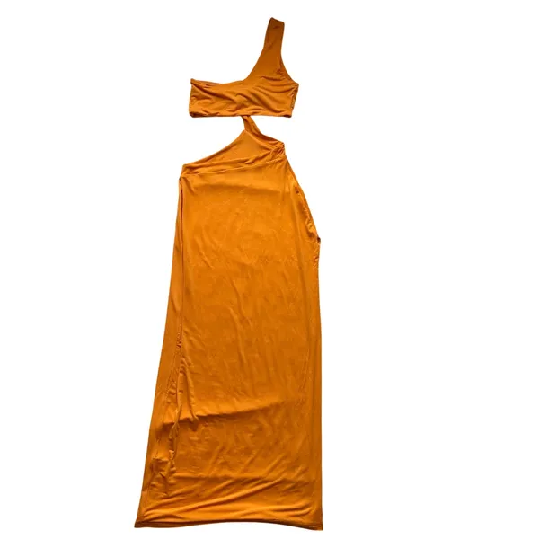 Meshki Orange Cutout Solana Maxi Dress Size Small - Image 5