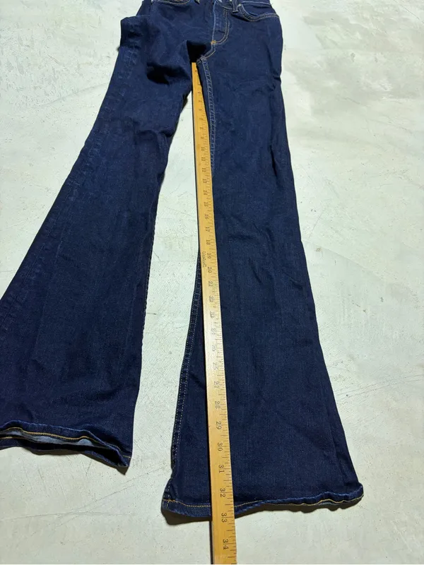 Rag & bone Casey High-Rise Dark Blue Flare Jeans 24 - Image 5