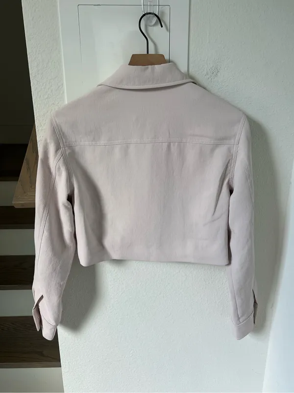 Aritzia Wilfred Little Crepette Cropped Jacket in Cloudy Lilac - Image 5