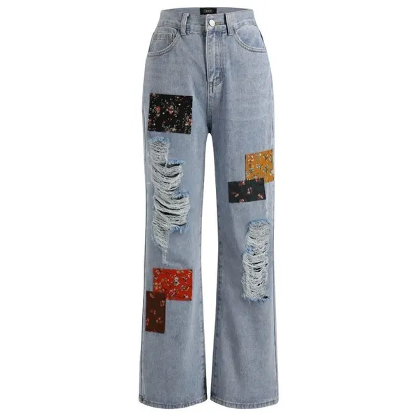 Nordstrom NWT Cider Patchy Denim Jeans Size 8 / 29” - Image 6