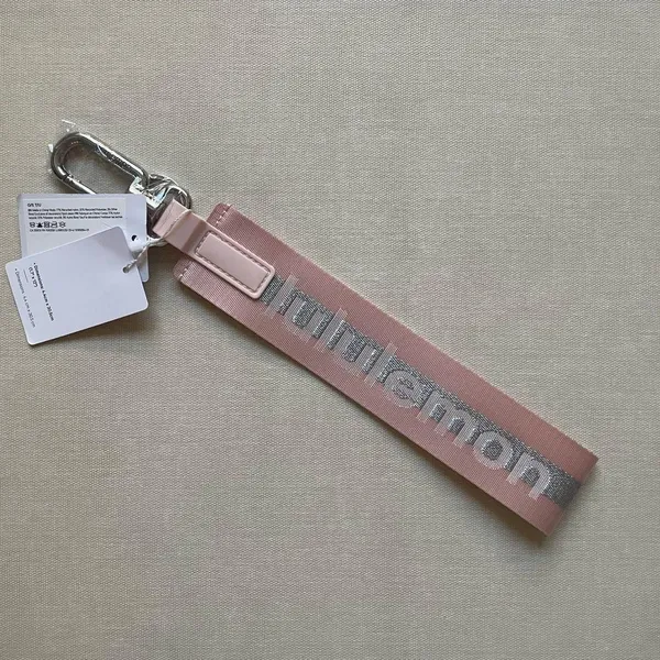 Lululemon Never Lost Keychain Wordmark - Pink Moist/Silver - Image 9